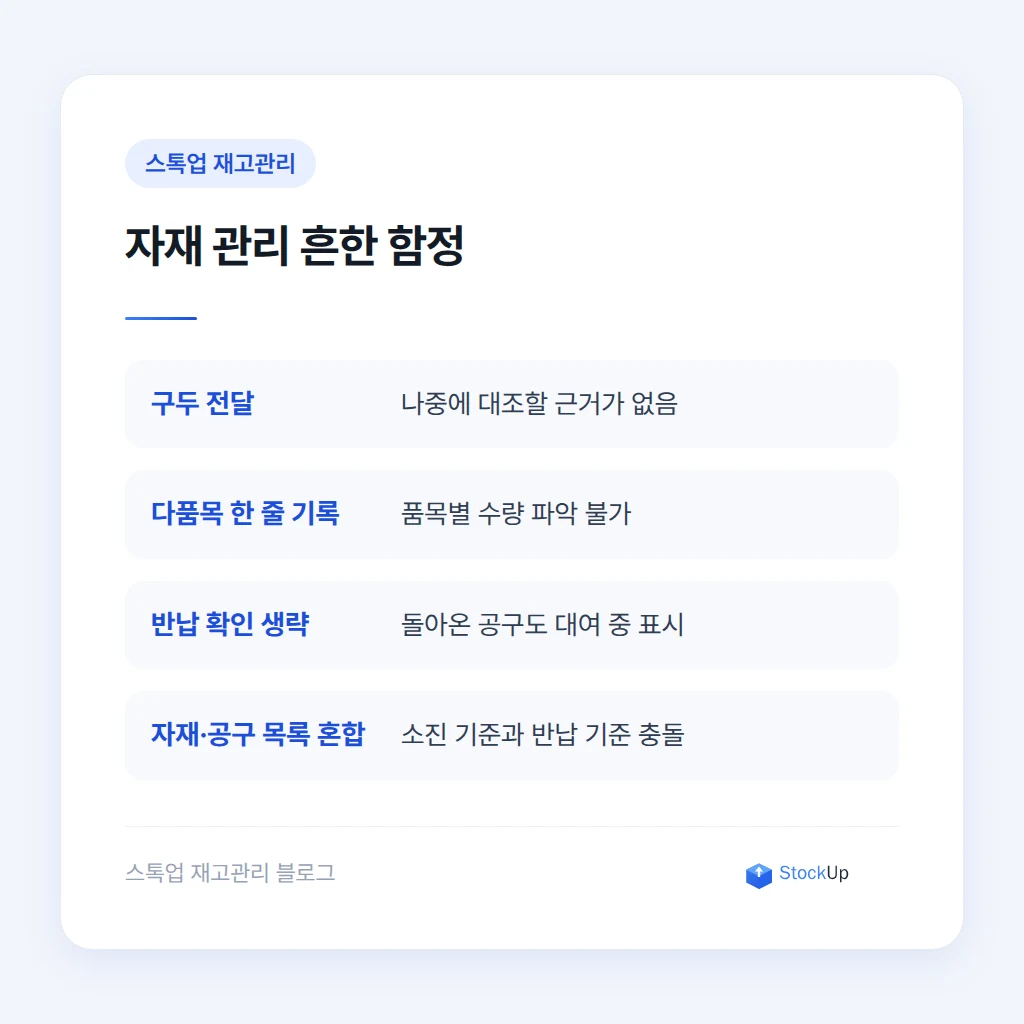 공구 대여 관리에서 놓치기 쉬운 함정