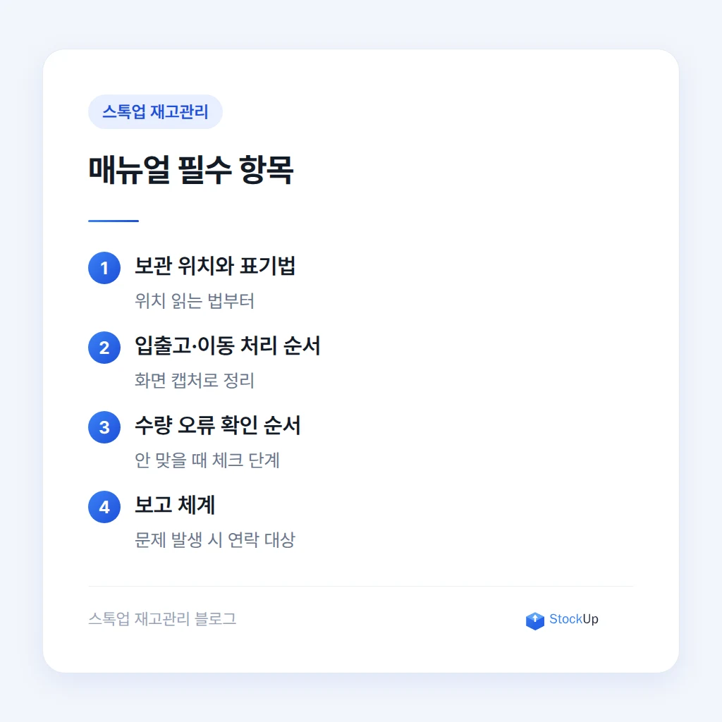 입고와 출고 처리 순서를 단계별로 익히는 신입 교육 과정